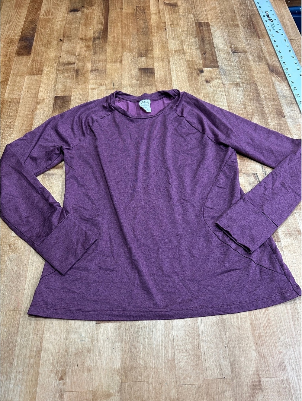 Athletic Works Purple Long Sleeve Athletic Shirt Size M